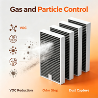 Filter Karbon Aktif Filter HEPA Filter Udara Lipat Pengganti untuk AC Kabin Menghilangkan Bau VOC Asap ODM OEM