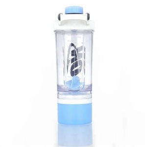 600ml Eco Friendly BPA Free <strong>Wholesale</strong> Smart Custom Logo Plastic <strong>Shaker</strong> Protein Bottle for GYM with 304 Steel Mixing <strong>Ball</strong> - Product Image 2
