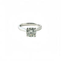 Bague de fiançailles en argent avec diamant de laboratoire rond brillant de 1 carat, certifié IGI