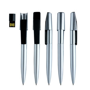 LOGO Pulling USB <b>Pen</b> Business Metal Ballpoint <b>Pen</b> USB Disk 32GB Business Advertising USB Disk <b>Gift</b> - Product Image 1