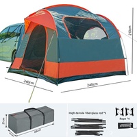 Tente de camping pour voiture, tente yourte à entrée arrière, style tunnel, résistante au soleil et à la pluie, tissu polyester double couche, quatre saisons, imperméable