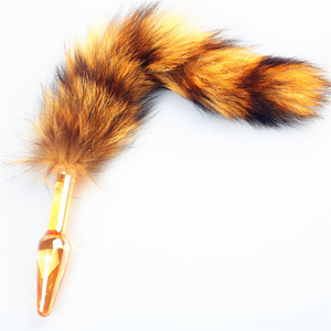 Glazen Anale Plug Flirten Slaaf Cosplay Submisson Seksspeeltjes Kunstmatig Dier Vossenstaart Anale Plug Voor Woman Roll Play - Product Image 3