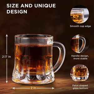 Gobelet en plastique transparent de 2 oz avec poignée, mini gobelet à bière, verre à shot, forme de gobelet à bière, verre à shot en plastique, fabriqué au Vietnam - Product Image 3