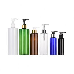 Empty <b>Shampoo</b> Container 100ml/150ml/250ml/300ml/500ml for Amber PET Plastic Pump Sprayer Bottles Pump <b>Dispenser</b> Screen Printing - Product Image 2