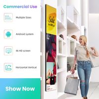 Écran LCD extensible Asianda de 64 pouces avec télécommande pour parking souterrain, magasin de détail et signalisation numérique d'ascenseur