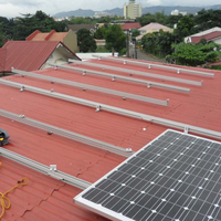 Composant de support de structure de fixation pour panneaux solaires sur toit en tuiles AS NZS 1170-2, pour tuiles courbées, rail PV, crochet anodisé