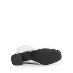 Botas Gogo para mujer, botas de media pantorrilla con punta cuadrada para mujer, botines al tobillo, botas de vestir de tacón grueso, piel sintética con cremallera - Product Image 3