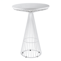Korsen — Table de Bar avec fil métallique, 3 couleurs, en acier inoxydable, or Rose, or, Table ronde, pour événement, mariage