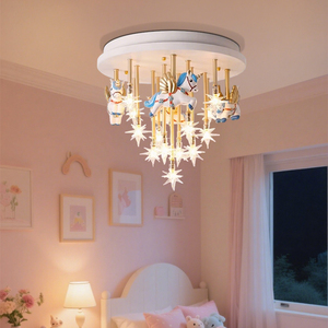 Rosa bianco Starlight principe azzurro LED plafoniera 40CM 48W 3CCT dimmerabile camera dei bambini camera da letto dei bambini plafoniera - Product Image 5