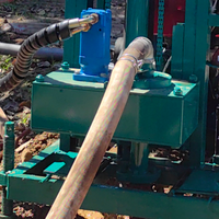 Tête de forage rotative 150m pour puits d'eau avec pompe à boue, mini-machine de forage autonome pour puits d'eau