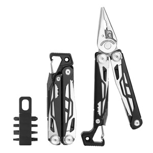 Multifunctional Pliers Stainless Steel <b>Camping</b> <b>Tool</b> with Screwdriver Bits for Outdoor Survival JC002 Silver Black - Product Image 1