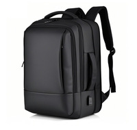 Sac à dos de voyage professionnel grande capacité, tendance, avec fermeture éclair en polyester, extensible, pour ordinateur portable
