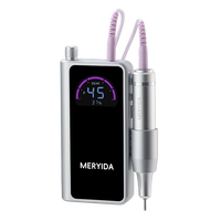 Perceuse à ongles portable rechargeable par USB avec moteur à balais 0-45000 tr/min, certifiée CE/FCC/RoHS, outil de manucure professionnel compatible US/UK