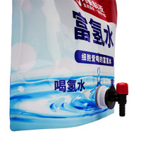 Pochette d'eau riche en hydrogène anti-fuite, personnalisable, en plastique, avec bec verseur