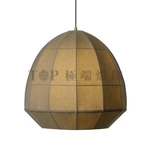 Lampe suspendue de style Wabi Sabi, dôme rond en tissu, E27 LED, décoration pour la maison, restaurant, bar, salon de thé, bureau - Product Image 2