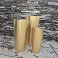 Offre Spéciale de luxe moderne en acier inoxydable fleur planteur grand argent or extérieur hôtel sol vase pour hôtels