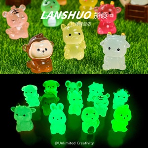 <b>Rainbow</b> <b>Candy</b> DIY Creative Studio Resin Zodiac Animal Figurines Cartoon Home Decoration Artistic Desktop Ornaments - Product Image 3