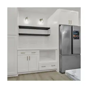 Contemporary Classic Design Home Furniture Custom Dark Walnut Built In Brown Kitchen Cabinets