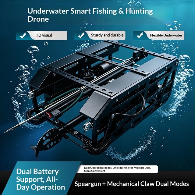 Underwater Robot Fishing Visual Detection Search Rescue Salvage Drone Fish Catching Device with Plastic Mechanical Arm China
