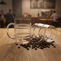 Mug à bière artisanale en plastique transparent de 16 oz, 250 ml, 500 ml, avec logo personnalisé, design classique, durable, pour le camping