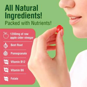 Gummies à l'extrait de vinaigre de cidre, best-seller, pour la gestion du poids, recette végétarienne, favorisent la combustion des graisses et la gestion du poids - Product Image 4