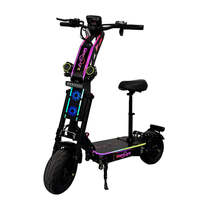 Scooter Eléctrico G14 72V 10000W con Doble Motor, Batería de Litio, Control por Aplicación, Marco de Aleación de Aluminio, 56-70 MPH, Asiento, Luces LED para Adultos