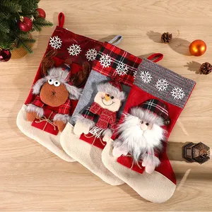 Wholesale Winter Hats Christmas Stockings Christmas Decoration Pet Christmas Stockings For Kids