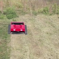 Ketinggian Pemotongan yang Dapat Disesuaikan 20-180mm Pemotongan Presisi Rumput Rendah Efisiensi Tinggi Kontrol Jarak Jauh 680m dan Mesin Pemotong Rumput