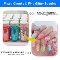 Poudre de paillettes éclatantes de haute qualité, 24 couleurs, pour artisanat, résine époxy, gobelets, boules de neige, nail art - Vente en gros depuis les entrepôts américains