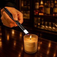 Mini briquet électrique portable rechargeable, allume-feu à arc sans flamme avec chargement USB, petit format de poche pour bougies, barbecue, cuisine