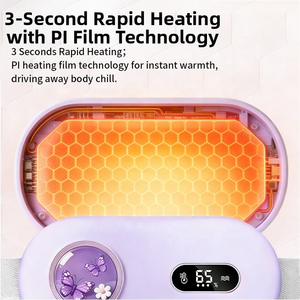 Masajeador Corporal Electrónico Recargable, Cinturón Menstrual, Dispositivo de Masaje Vibratorio Abdominal, Función Musical, Compresa Caliente para - Product Image 3