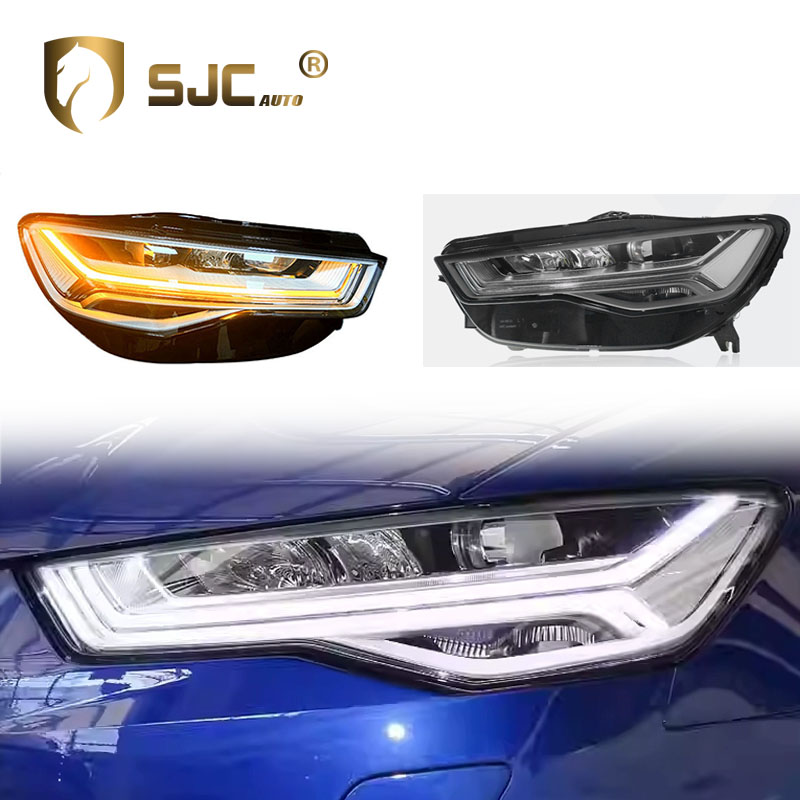 SJC自動LEDヘッドライトアウディA6 C7 16-18 LEDフロントライト車の