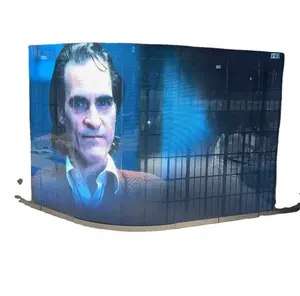 High Brightness Indoor Outdoor P3.9-7.8 Full Color Video Wall Glass LED Mesh Transparent LED Display Screen