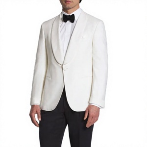 Italian Designers Double Breasted Plus Size Slim Fit Business Luxury Men's 2-Piece Wedding Tuxedo <b>Suit</b> 100% Wool - Product Image 1
