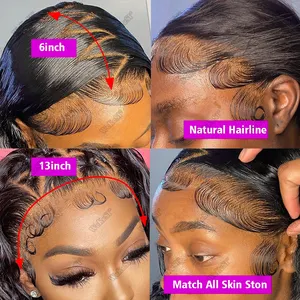 Hd Lace Frontal Wigs For Black Women Raw Indian Hair Glueless Full Hd Lace Wigs Raw Cambodian Cuticle Aligned Human Hair Wigs