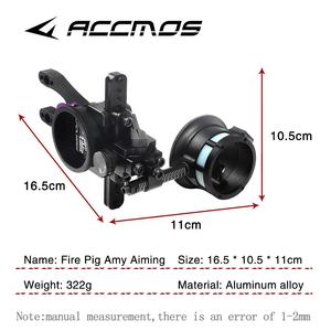 Visée rapide à aiguille unique Amy's 4/6/8x pour arc à poulies, avec 1 point de visée et accessoire de réglage fin, barre longue enveloppée - Product Image 3