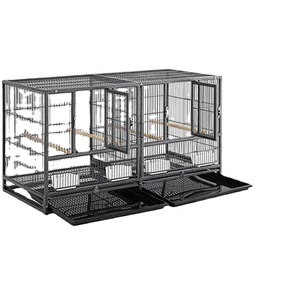 Les grandes cages d'élevage de perroquets multicouches en métal direct d'usine avec isolation jumelée par roues peuvent être déplacées Type de fermeture à bouton - Product Image 4