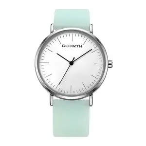 REBIRTH 071 high quality green unisex quartz watch stylish Rubber strap Luminous water proof Concise Leisure watch supplier