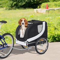 Vente en gros de poussettes portables pour animaux de compagnie HRF Orange Gray, confortables, de haute qualité, remorque double pour vélo, tissu Oxford, capacité de charge de 40 kg