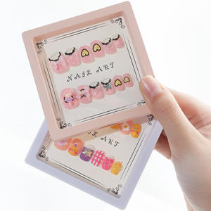 12 unids/caja de <span class=keywords><strong>uñas</strong></span> postizas cortas hechas a mano, puntas de <span class=keywords><strong>uñas</strong></span> acrílicas, bonita Prensa en <span class=keywords><strong>uñas</strong></span> para niños y niñas - Product Image 2