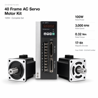 Kit de moteur servo électrique monophasé 100W avec encodeur magnétique 17 bits, 3000 tr/min, protection IP65, montage à connexion directe