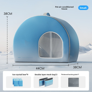 Casa Iglú para Mascotas de Tela Oxford Ecológica, Fresca para Verano, con Patrón Sólido, Transpirable, con Aire Acondicionado para Perros, en Caja - Product Image 4
