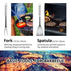 Barbekü eşyası seti paslanmaz çelik profesyonel barbekü aksesuarları ızgara aracı çanta ile taşıması kolay - Product Image 2