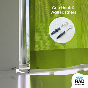 2in1 Waterproof Outdoor Curtain 260 GSM Lime Grass with Fresh Vibrant Green Tones for Modern Patio <b>Privacy</b> Sun Protection - Product Image 5