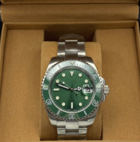 Montre homme, mouvement NH35, boîtier Sub, verre saphir, lunette de plongée, acier inoxydable, luminescent, automatique, mécanique, 3 ATM