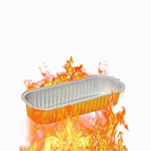 Reusable Durable Air Fryer Rectangular Foil Pans for Cheesy Durian Baking 166mm/200ml Custom Brand Promotional Use-for Snacks - Product Image 4