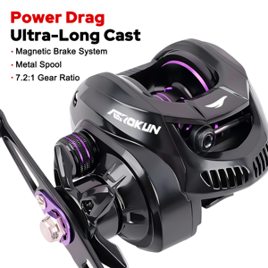 <span class=keywords><strong>Moulinet</strong></span> de pêche à lancer à grande vitesse 7,2:1, vente chaude, <span class=keywords><strong>pour</strong></span> la pêche au <span class=keywords><strong>leurre</strong></span> en lac et en rivière, bobine peu profonde, roue de pêche <span class=keywords><strong>pour</strong></span> droitiers et gauchers - Product Image 2