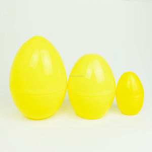 प्लास्टिक बड़ा अंडा प्लास्टिक ईस्टर अंडे विभिन्न रंगों और शैलियों - Product Image 4