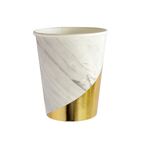 Party Decoration Paper <b>Plate</b> <b>Set</b> 4items Hot Stamping <b>White</b> Marbling Design Paper <b>Plate</b> <b>Set</b> Disposable - Product Image 6