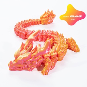 Feeron Serpiente Mítica Dragón Impreso en 3D PLA Degradado Púrpura/Azul Articulado Flexible Duradero Juguete de Moda Personalizado - Product Image 6